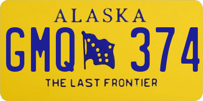 AK license plate GMQ374