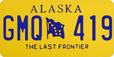 AK license plate GMQ419