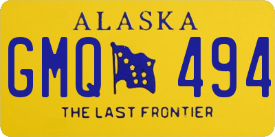 AK license plate GMQ494