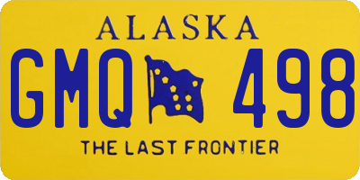 AK license plate GMQ498