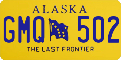 AK license plate GMQ502