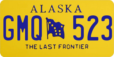 AK license plate GMQ523