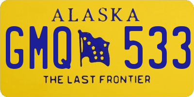AK license plate GMQ533