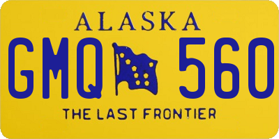 AK license plate GMQ560