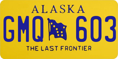 AK license plate GMQ603