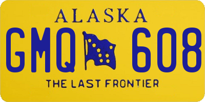 AK license plate GMQ608