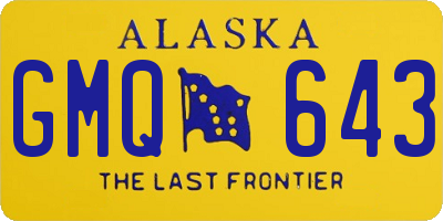 AK license plate GMQ643
