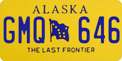 AK license plate GMQ646