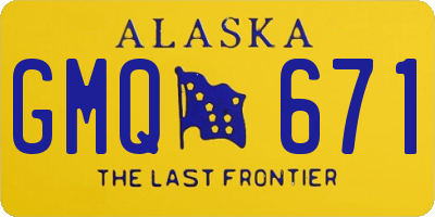 AK license plate GMQ671