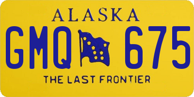 AK license plate GMQ675