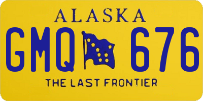 AK license plate GMQ676