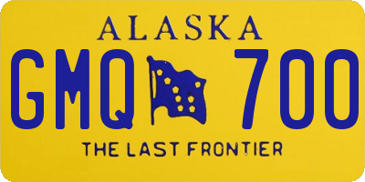 AK license plate GMQ700