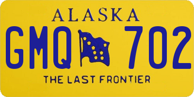 AK license plate GMQ702