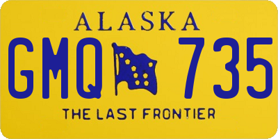 AK license plate GMQ735