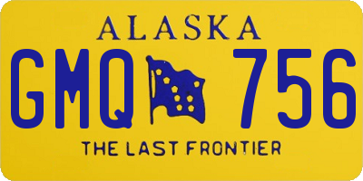 AK license plate GMQ756