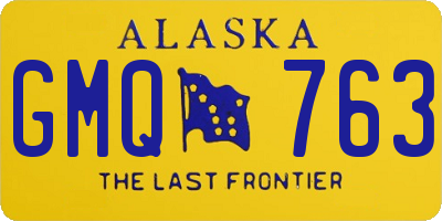 AK license plate GMQ763