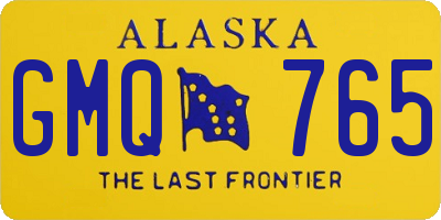 AK license plate GMQ765
