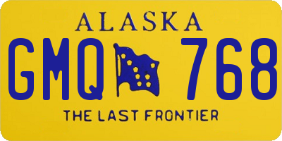 AK license plate GMQ768