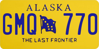 AK license plate GMQ770
