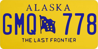AK license plate GMQ778