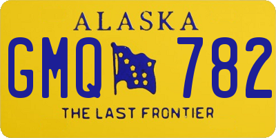 AK license plate GMQ782