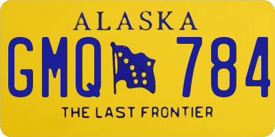 AK license plate GMQ784