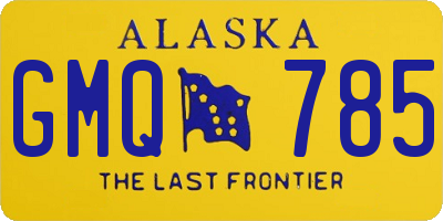AK license plate GMQ785