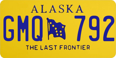 AK license plate GMQ792
