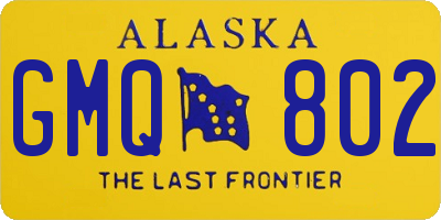 AK license plate GMQ802