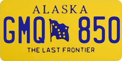 AK license plate GMQ850