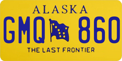 AK license plate GMQ860