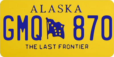 AK license plate GMQ870