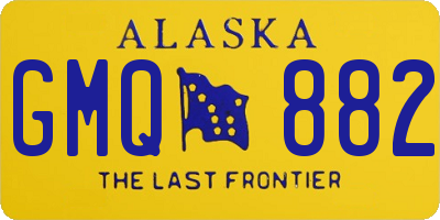AK license plate GMQ882