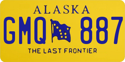 AK license plate GMQ887