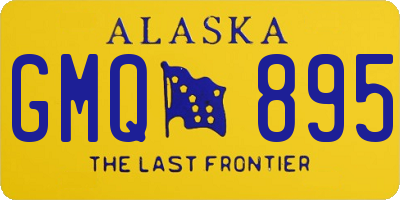AK license plate GMQ895