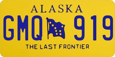 AK license plate GMQ919
