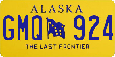 AK license plate GMQ924