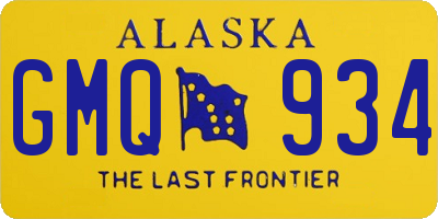 AK license plate GMQ934