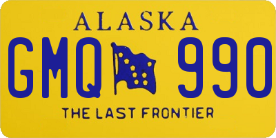 AK license plate GMQ990