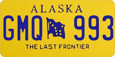 AK license plate GMQ993