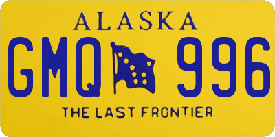 AK license plate GMQ996
