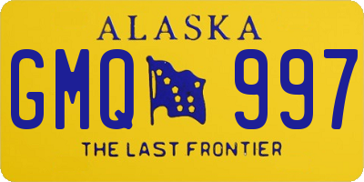 AK license plate GMQ997