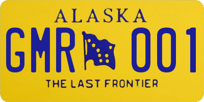 AK license plate GMR001