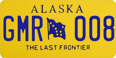 AK license plate GMR008