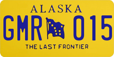 AK license plate GMR015