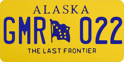 AK license plate GMR022