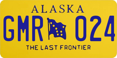 AK license plate GMR024