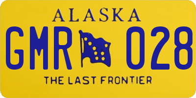 AK license plate GMR028