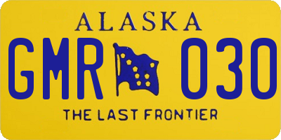 AK license plate GMR030