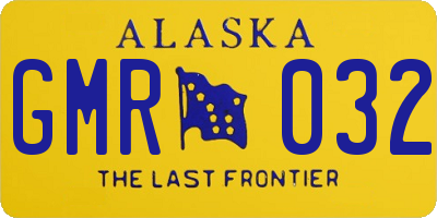 AK license plate GMR032